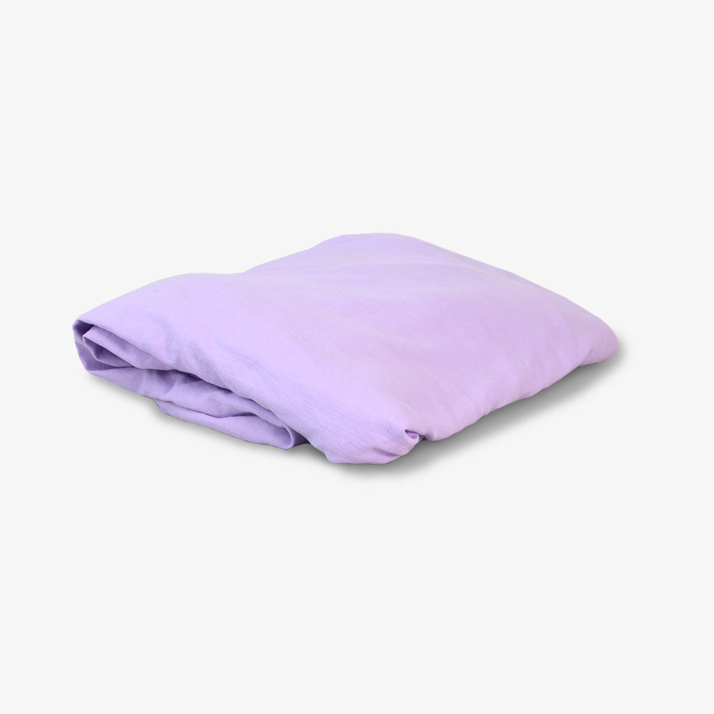 RIAB Organic Cotton Fitted Sheet in lilac